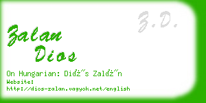 zalan dios business card